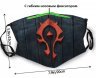 Маска защитная для лица World of Warcraft Horde Орда + 2 угольных фильтра