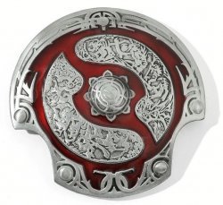 Декоративный щит Дота 2 Aegis of Champions Shield Dota 2 Silver/Red металл