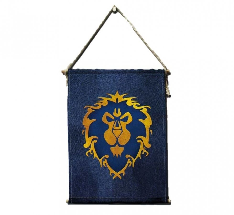 Знамя флаг Альянса World of Warcraft Alliance Flag banner (40х55 см)  actionfigures.com.ua World of Warcraft 399 грн.