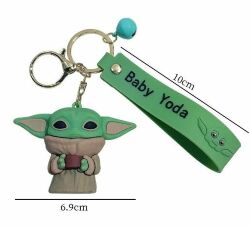 Брелок підвіска на рюкзак Star Wars Mandalorian Baby Yoda 3D Keychain Backpack Мандалорець Грогу