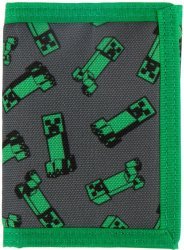 Кошелёк JINX Minecraft Creeper Crowd Tri Fold Wallet Green