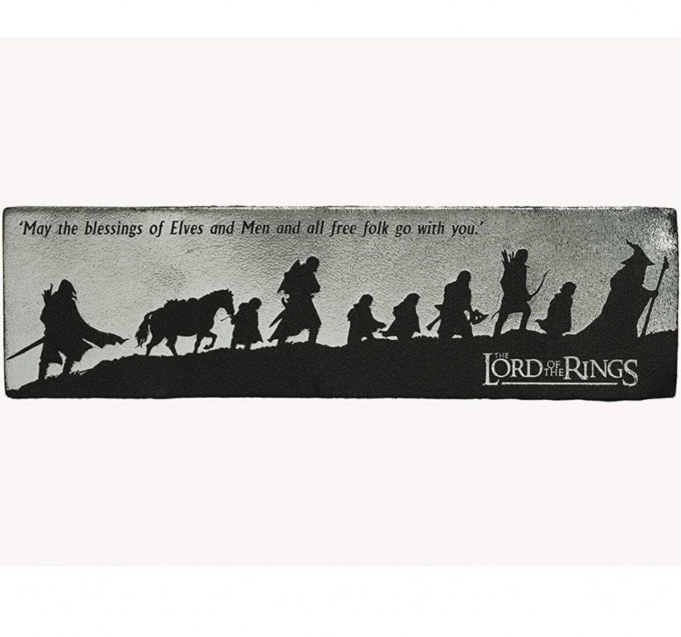 The Lord of the Rings Fellowship of the Ring Silhouette Leather Bookmark