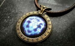 Брелок World of Warcraft Alliance (Металл + стекло)