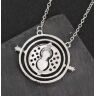 Кулон Harry Potter Маховик времени Гарри Поттер (Time Turner Necklace) серебряный
