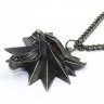 Кулон 3D Ведьмак (The Witcher) медальон Геральт металл красные глаза
