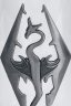 Кружка Skyrim Dragon Symbol Glass stein