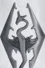 Кружка Skyrim - Dragon Symbol Glass stein