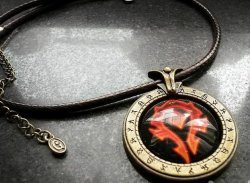Медальон World of Warcraft Horde (Металл + стекло)