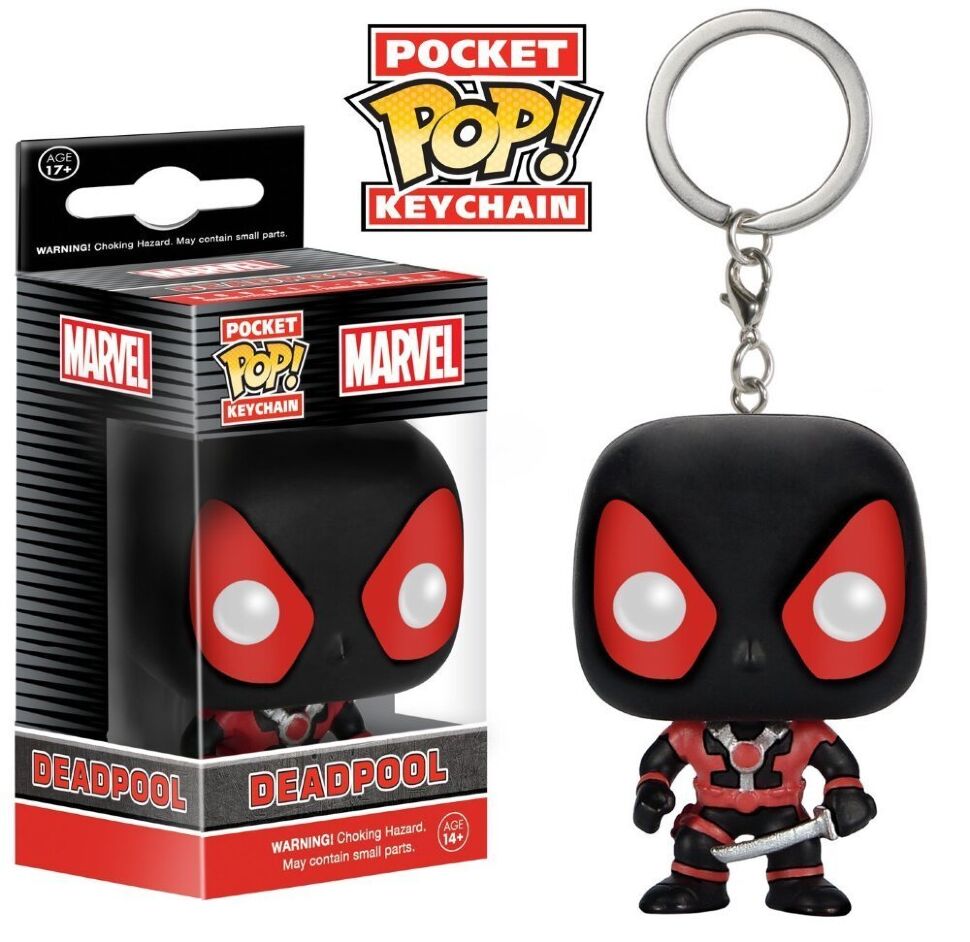 Брелок Marvel Black Suit Deadpool Pop! Vinyl