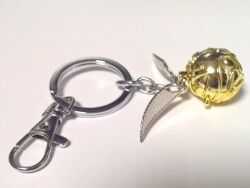 Брелок 3D Harry Potter Golden Snitch (Silver chain)
