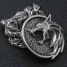 Кулон Відьмак Геральта 3D медальйон 3D (The Witcher Geralt) з нержавіючої сталі