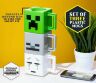 Набор 3 чашек Minecraft Stacking Coffee Mugs Creeper Skeleton and Ghast кружки Майнкрафт 250 мл