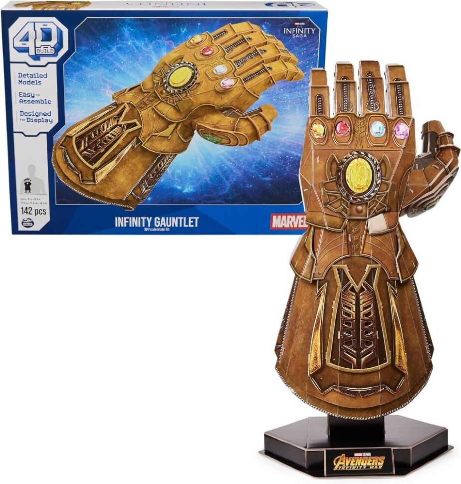 Пазл 4D Build Marvel Infinity Gauntlet puzzle 3D картон Рукавичка нескінченності 142 шт.