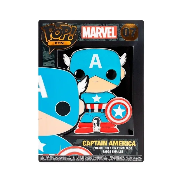 Значок Funko Pop Pins: Marvel Captain America фанко Марвел Капітан Америка 07