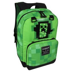 Рюкзак Майнкрафт - Minecraft Creepy Creeper Kids Backpack (Green, 17") School 