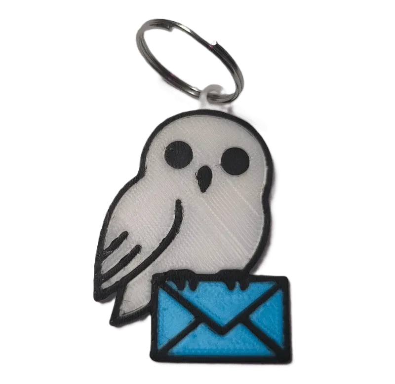 Брелок Harry Potter Hedwig Keychain ABS пластик Сова Букля 6 см.