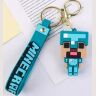 Брелок подвеска на рюкзак Minecraft Майнкрафт 3D Steve in Diamond Armor Backpack