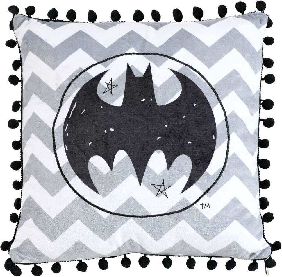 Подушка DC COMICS Batman Logo Black Pom Pom Pillow 40 см.