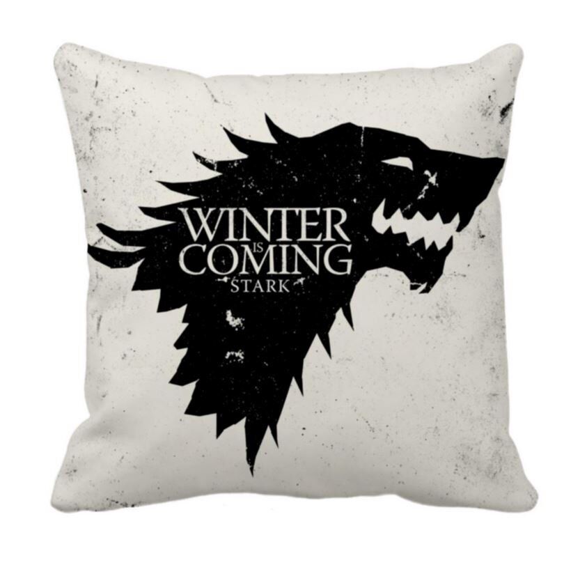 Наволочка Game of Thrones Stark Wolf "Winter is Coming" White