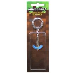 Брелок Minecraft Diamond Pickaxe Keychain Майнкрафт кирка металл