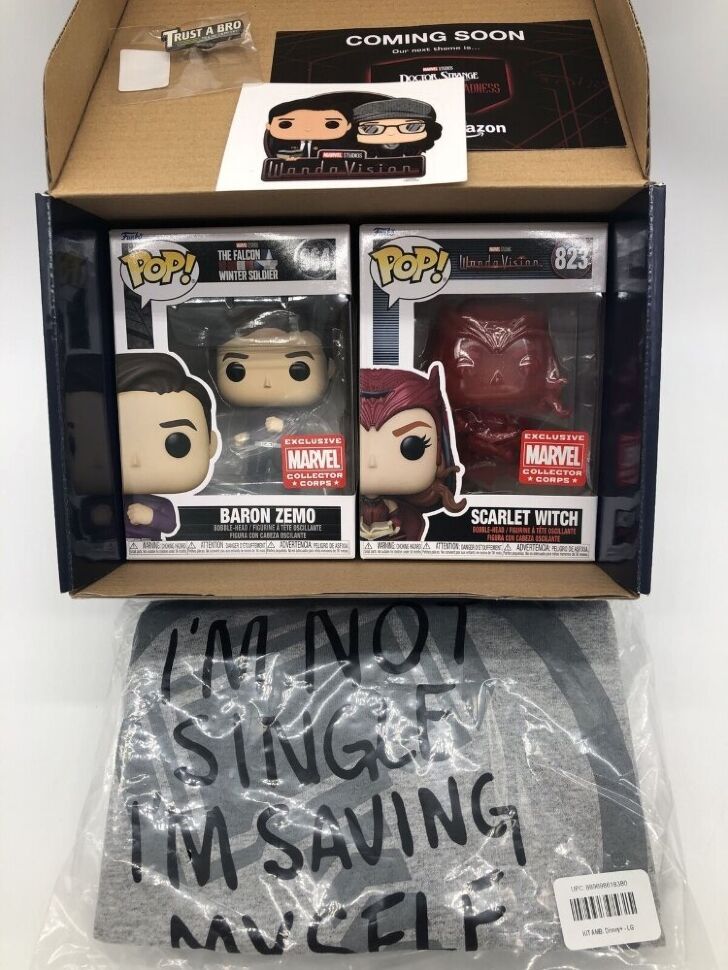 Коробка Funko Marvel Collector Corps Box Scarlet Witch Baron Zemo Фанко Ала Відьма та футболка (S)